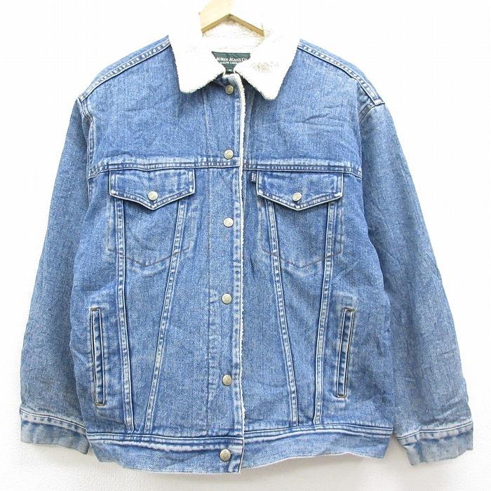 古着 レディース 長袖 ブランド ジージャン デニム ボア ジャケット 