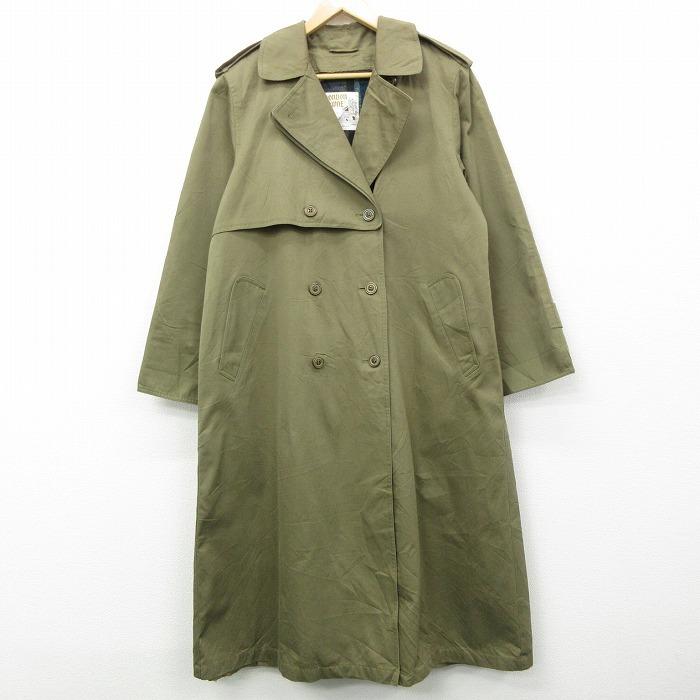 古着 レディース 長袖 ジャケット トレンチ コート 90s ロング丈 緑 グリーン 裏地取り外し可 21jan22 中古 アウター ジャンパー ブルゾン Lou1729 古着屋rushout 通販 Yahoo ショッピング