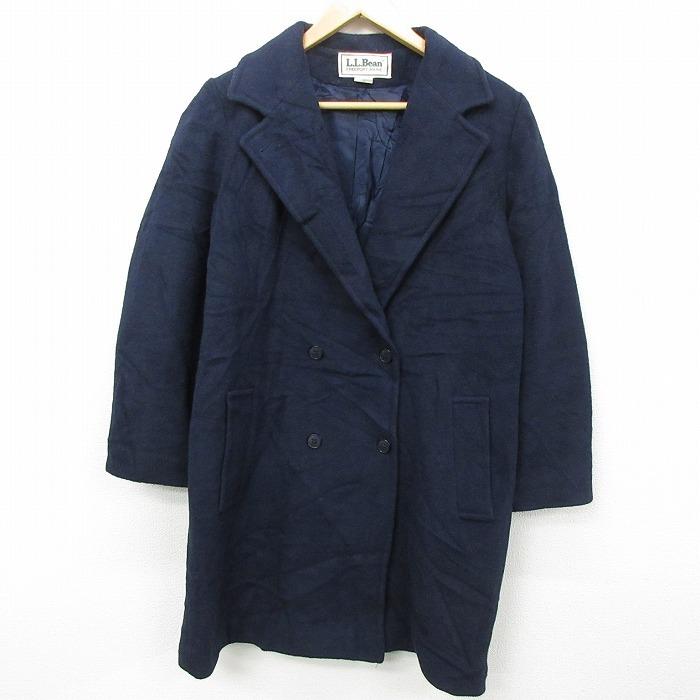 古着 レディース 長袖 ウール コート 90s エルエルビーン LLBEAN