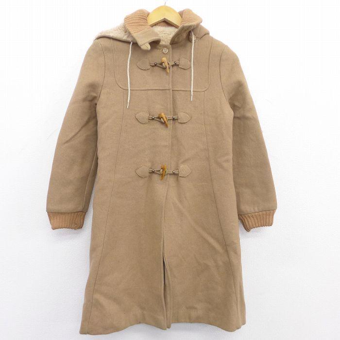 古着 長袖 ウール ダッフル コート パーカー レディース 80s ロング丈 ベージュ カーキ 内側ボア 21nov25 中古 アウター Lou 古着屋rushout 通販 Yahoo ショッピング