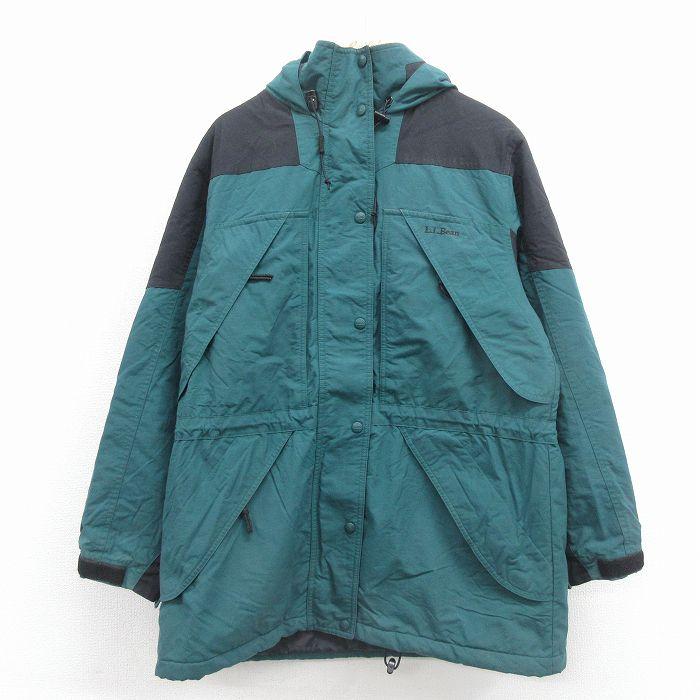 古着 エルエルビーン 長袖 ナイロン ジャケット マウンテン パーカー レディース 90年代 90s 大きいサイズ ロング丈 シンサレート 緑【spe】 26jan09 L.L.Bean（エルエルビーン） 古着 長袖 ナイロン ジャケット