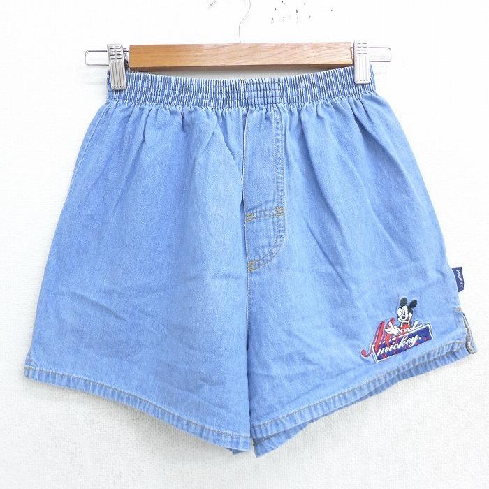 古着 ショート パンツ ショーツ レディース 90s ディズニー Disney ミッキー Mickey Mouse 刺繍 コットン 薄紺 ネイビー Spe 21jun15 中古 ボトムス 短パン Lpa 古着屋rushout 通販 Yahoo ショッピング