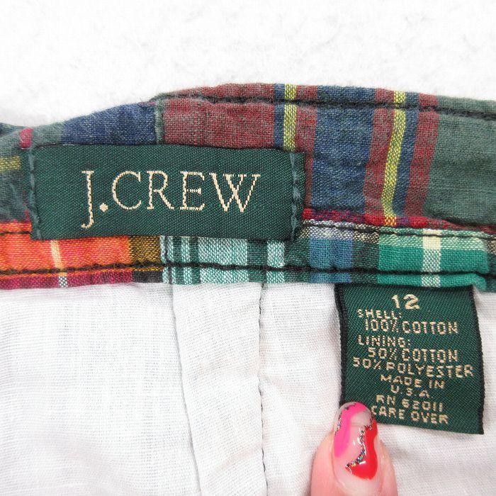 古着 ジェイクルー J.CREW 7分丈 パンツ レディース 90s パッチワーク 紺他 ネイビー チェック spe 23aug01 中古 ボトムス｜furugiyarushout｜05