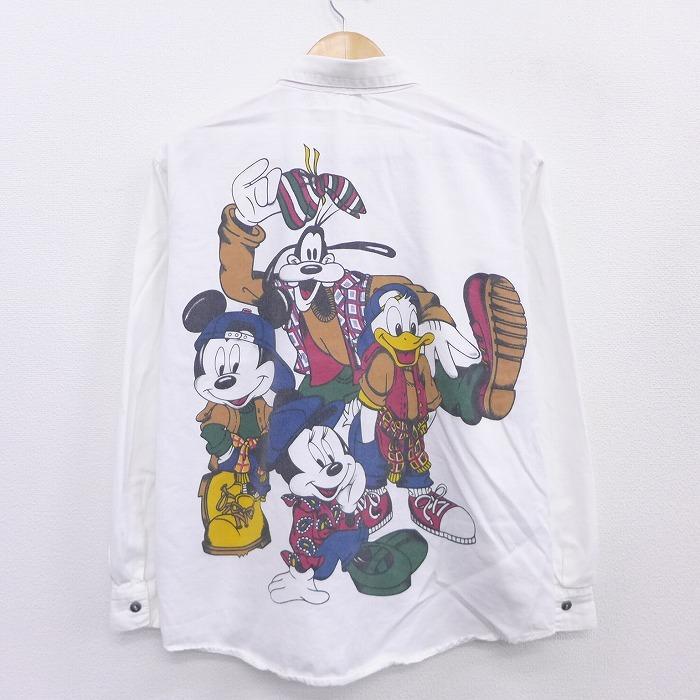 古着 レディース 長袖 シャツ ディズニー Disney ミッキー Mickey Mouse ミニー ドナルド 白 ホワイト Spe nov02 中古 ブラウス トップス Lsh 古着屋rushout 通販 Yahoo ショッピング