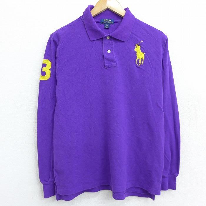 古着 レディース 長袖 ブランド ポロ シャツ ラルフローレン Ralph Lauren ビッグポニー 3 コットン 鹿の子 紫 パープル 21feb22 中古 ブラウス トップス Lsh 古着屋rushout 通販 Yahoo ショッピング