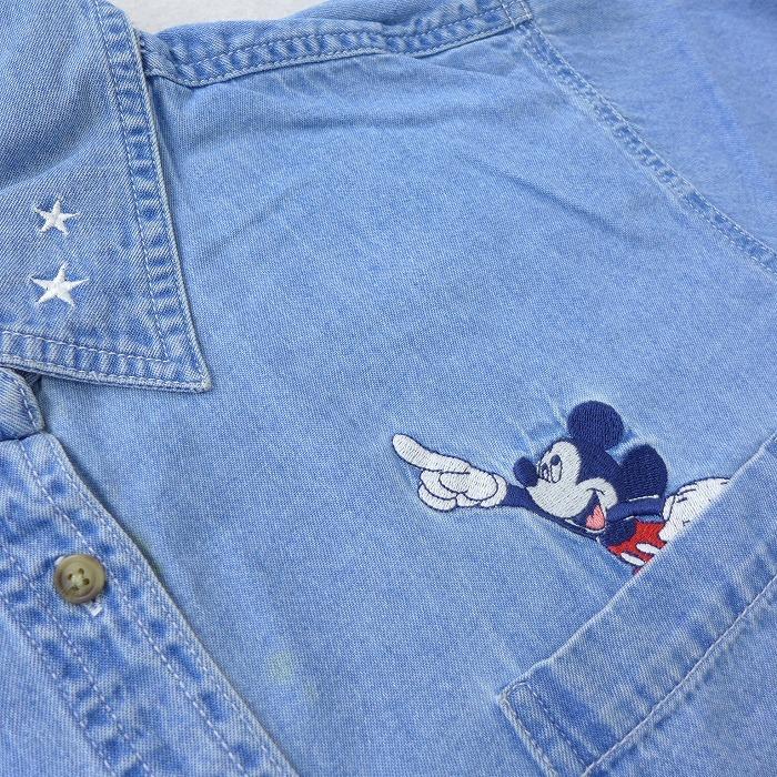 古着 長袖 シャツ レディース 90s ディズニー DISNEY ミッキー MICKEY
