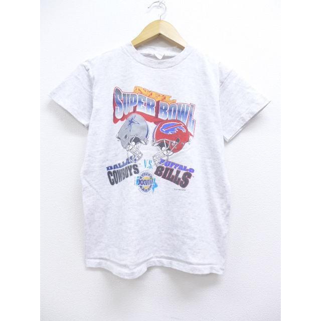 古着 ビンテージ Tシャツ Nfl ダラスカウボーイズ バッファロービルズ グレー 霜降り アメフト スーパーボウル 19jul15 中古 Lts 古着屋rushout 通販 Yahoo ショッピング