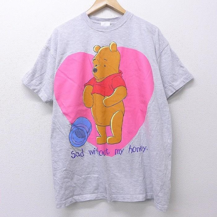 古着 レディース 半袖 Tシャツ 90s ディズニー Disney プーさん 大きいサイズ 薄グレー 霜降り mar31 中古 Lts 古着屋rushout 通販 Yahoo ショッピング