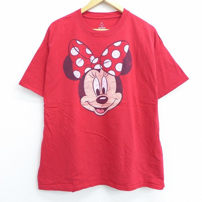 古着 レディース 半袖 Tシャツ ヘインズ Hanes ディズニー Disney ミニー 両面プリント コットン クルーネック 赤 レッド jun18 中古 Lts 古着屋rushout 通販 Yahoo ショッピング