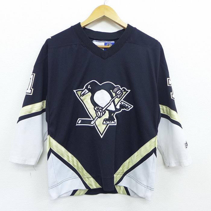 古着 長袖 Tシャツ アイスホッケー ジャージ Ccm Nhl ピッツバーグペンギンズ エヴゲニーマルキン マルチカラー Vネック 黒 ブラック ユニフォーム jul06 中古 Lts 古着屋rushout 通販 Yahoo ショッピング