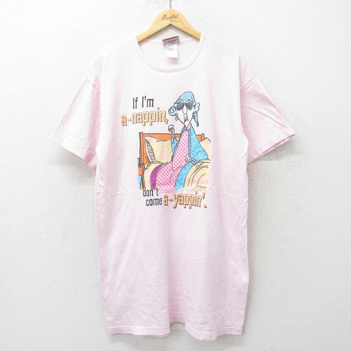 古着 半袖 Tシャツ ワンピース レディース ロング丈 ベッド コットン 