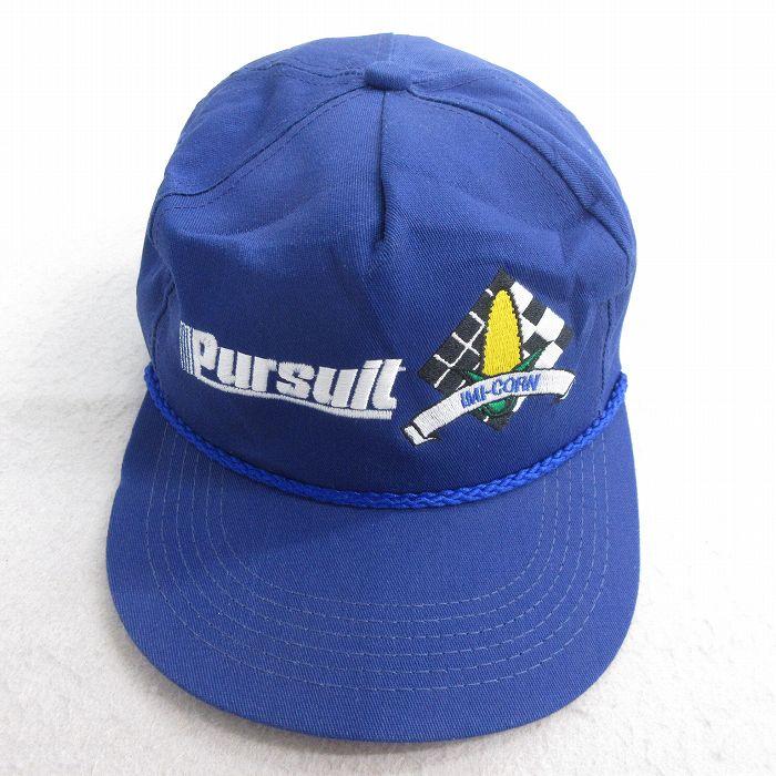 PURSUIT 中古 キャップ 90s pursuit 刺繍 青 ブルー 25jul28 : 古着屋