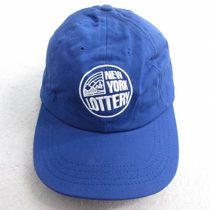 中古 キャップ 90s NEW YORK LOTTERY 刺繍 青 ブルー 25jul31 : 古着屋