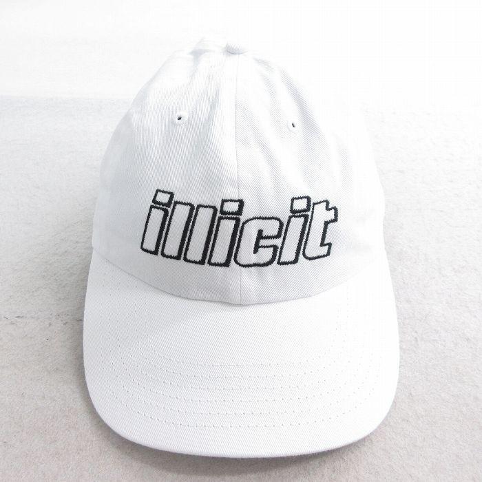 50%OFF】中古 キャップ illicit 刺繍 コットン 白 ホワイト 25aug02