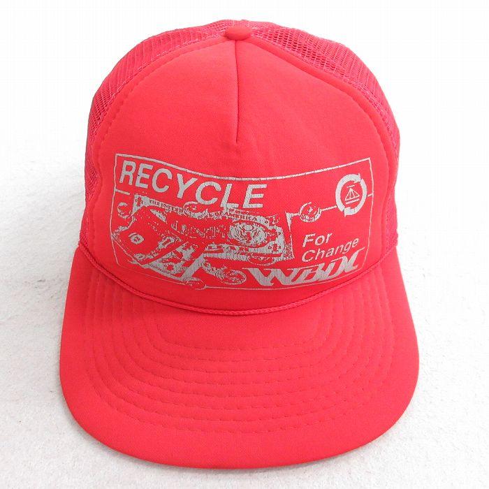 20%OFF】中古 メッシュ キャップ 90s RECYCLE 赤 レッド 25aug20 2OF