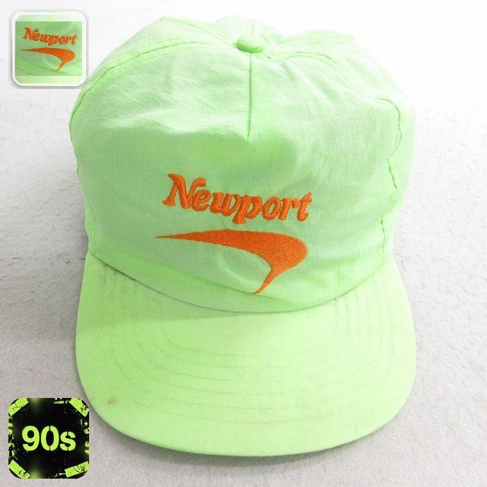 【即落OK】ヒトリエ グッズ nexUsキャップ 中古 美品 中古 キャップ 90s ニューポート Newport 刺繍 黄緑 spe 25sep30 5OF