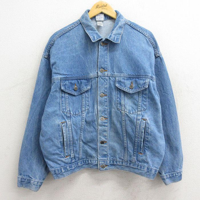 XL/古着 長袖 ジージャン メンズ 90s LABORERS アクロン オハイオ 