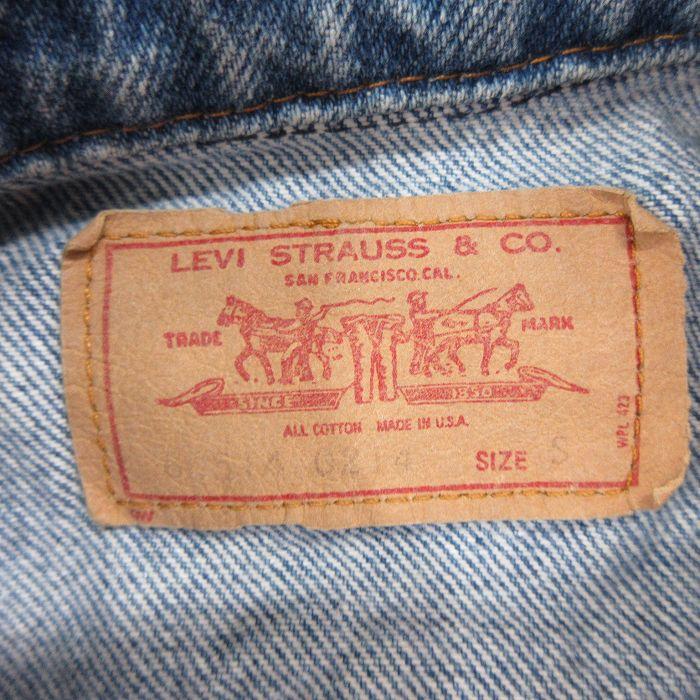 S/古着 リーバイス Levis デニム ベスト メンズ 90s コットン 紺 ネイビー 24may11 中古 アウター｜furugiyarushout｜04