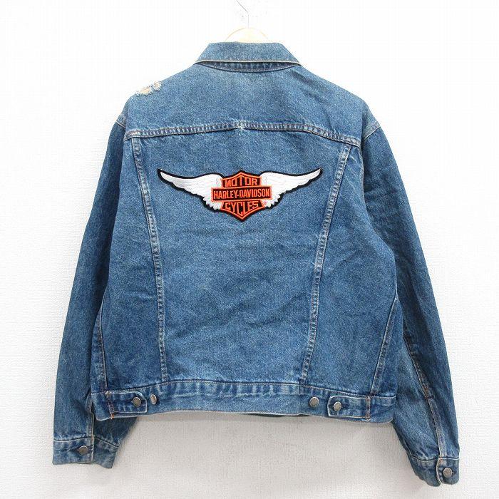Harley Davidson（ハーレー・ダビッドソン） L/古着 長袖 ジージャン