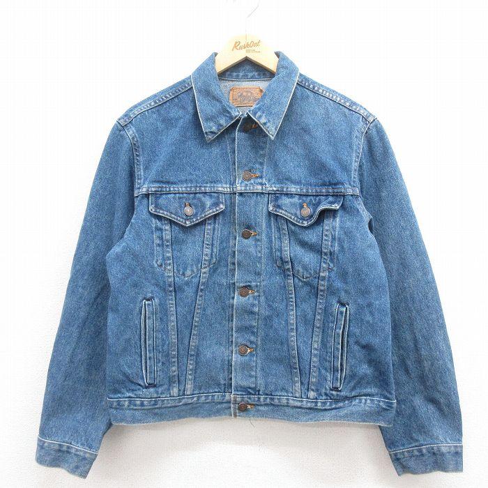 ヴィンテージデニム　 JCペニー　セカンドタイプ　Gジャン M/古着 JCペニー 長袖 ジージャン メンズ 90s コットン 紺 ネイビー