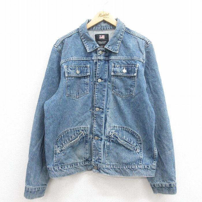 【人気古着】POLO Ralph Lauren デニムブルゾン POLO RALPH LAUREN（ポロ・ラルフローレン） L/古着 ラルフローレン