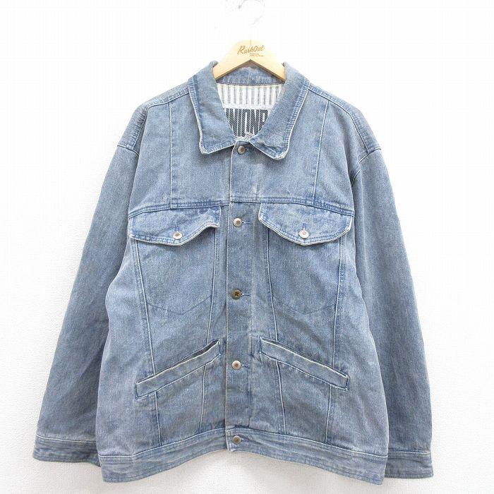 古着 ユニオンベイ 長袖 デニム ジャケット メンズ 00年代 00s コットン 紺 ネイビー Lサイズ 中古 アウター 中古 古着 20%OFF】L/古着 ユニオンベイ 長袖 デニム ジャケット メンズ 00s