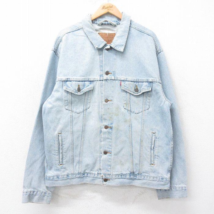 XL/古着 リーバイス Levis 70507 長袖 ジージャン メンズ 90年代 90s 大きいサイズ コットン USA製 薄紺 ネイビー デニム 【spe】 25sep11 中古 アウター Gジャン ジャケット Levi's（リーバイス） XL/古着 Levis 70507 長袖 ジージャン メンズ