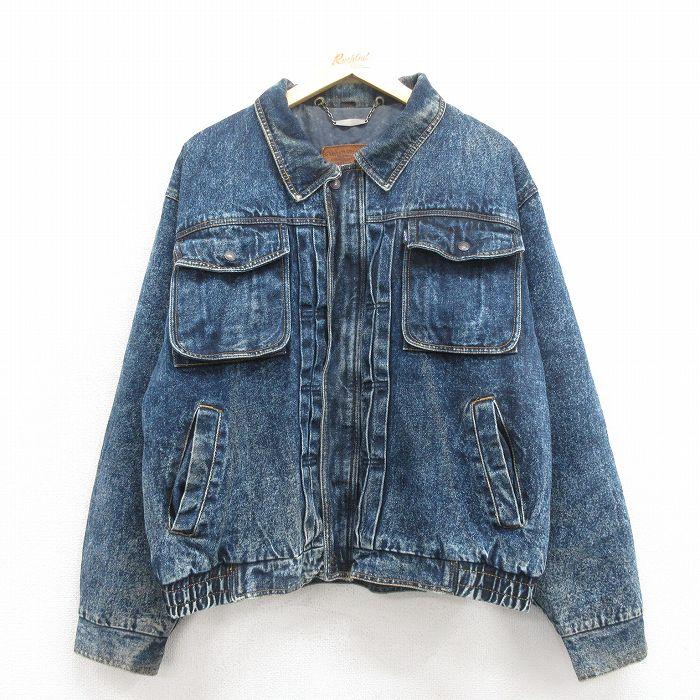古着 リーバイス Levis 長袖 ジージャン メンズ ケミカルウォッシュ コットン 紺 ネイビー デニム XLサイズ 中古 アウター Gジ 中古 古着 Levi's（リーバイス） XL/古着 Levis 長袖 ジージャン メンズ ケミカル