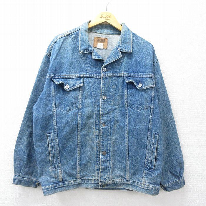 XL/古着 ギャップ GAP 長袖 ジージャン メンズ 90年代 90s 大きいサイズ コットン USA製 紺 デニム 26apr21 GAP（ギャップ） XL/古着 長袖 ジージャン メンズ 90年代 90s 大きい