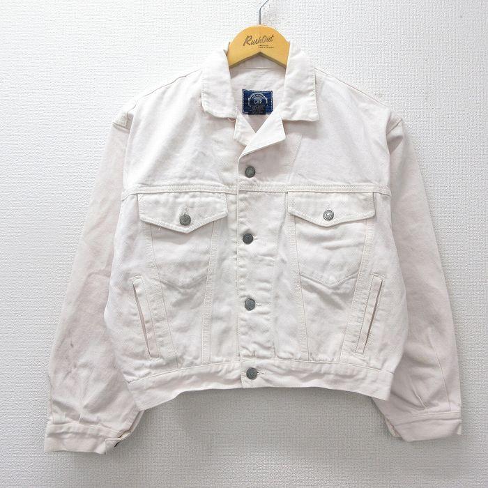 M/古着 ギャップ GAP 長袖 ジージャン メンズ 90年代 90s コットン ショート丈 USA製 薄ピンク デニム 26apr21 GAP（ギャップ） M/古着 長袖 ジージャン メンズ 90年代 90s コットン