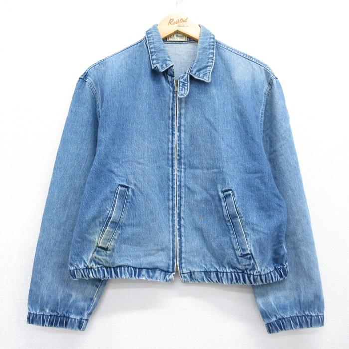 デニムジャケット Lサイズ USA製 デニムジャケット IBEW 古着 L.L.Bean（エルエルビーン） L/古着 長袖 デニム ジャケット メンズ 80