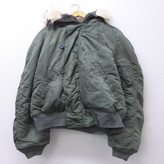 Xl 古着 長袖 ミリタリー ジャケット 80s N 2b ラグラン 緑 グリーン nov17 中古 メンズ アウター フライト Ormi 古着屋rushout 通販 Yahoo ショッピング