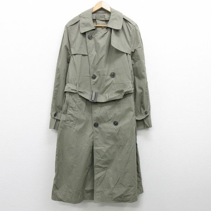 L 古着 長袖 ミリタリー トレンチ コート 00s ロング丈 緑系 グリーン 21jan29 中古 メンズ アウター Ormi 古着屋rushout 通販 Yahoo ショッピング