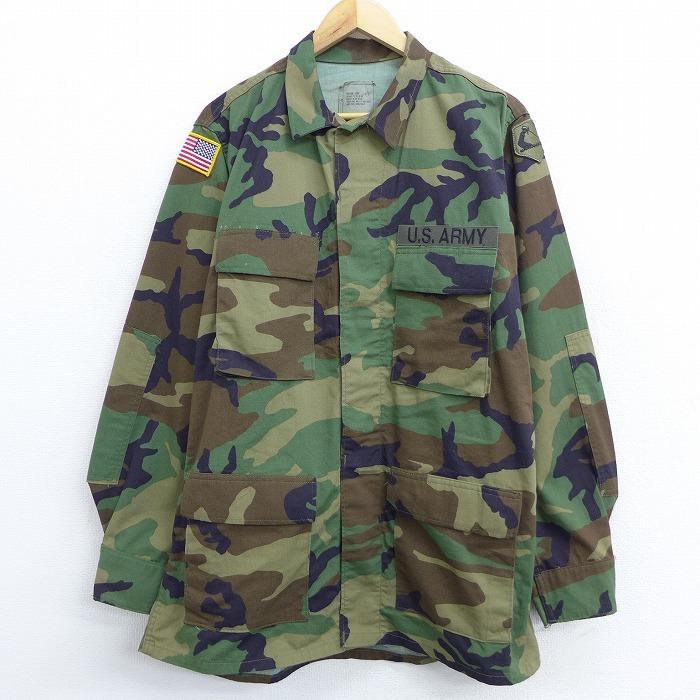 L 古着 長袖 ミリタリー ジャケット 90s Usアーミー コンバット ウッドランドカモ 緑 グリーン 迷彩 21feb26 中古 メンズ アウター フライト Ormi 古着屋rushout 通販 Yahoo ショッピング