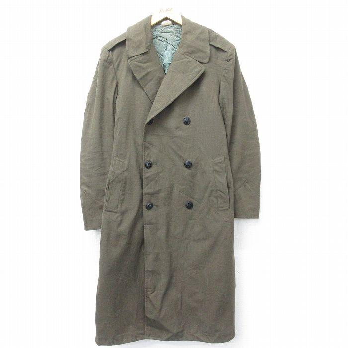M/古着 長袖 ビンテージ ミリタリー オーバー コート メンズ 60s  