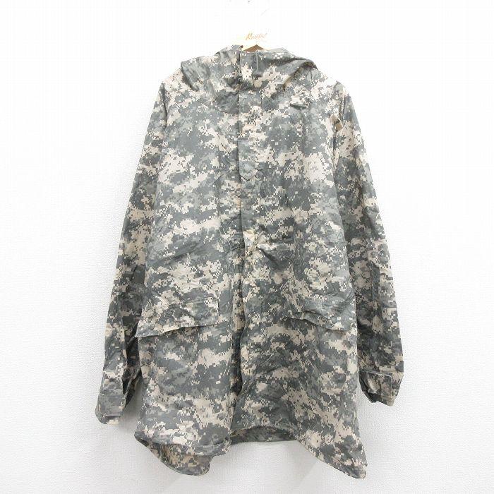 XL/古着 長袖 ミリタリー ジャケット パーカー レインスーツ メンズ