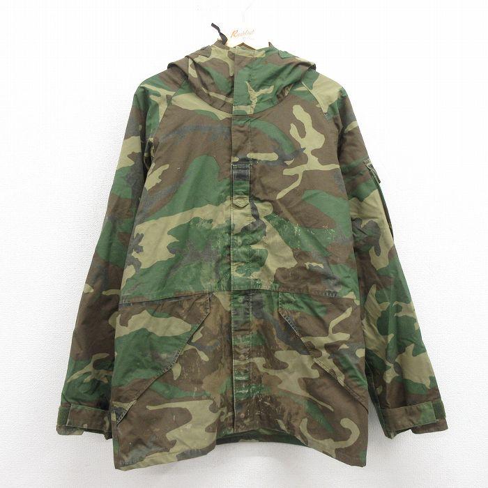 L/古着 長袖 ミリタリー ナイロン ゴアテックス ジャケット パーカー 