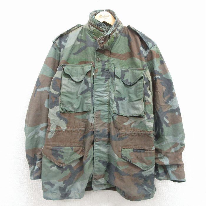 Lサイズ M-65 迷彩ジャケット　メンズ　ideal フィールドジャケット L/古着 長袖 ミリタリー フィールド ジャケット メンズ M-65 ウッド