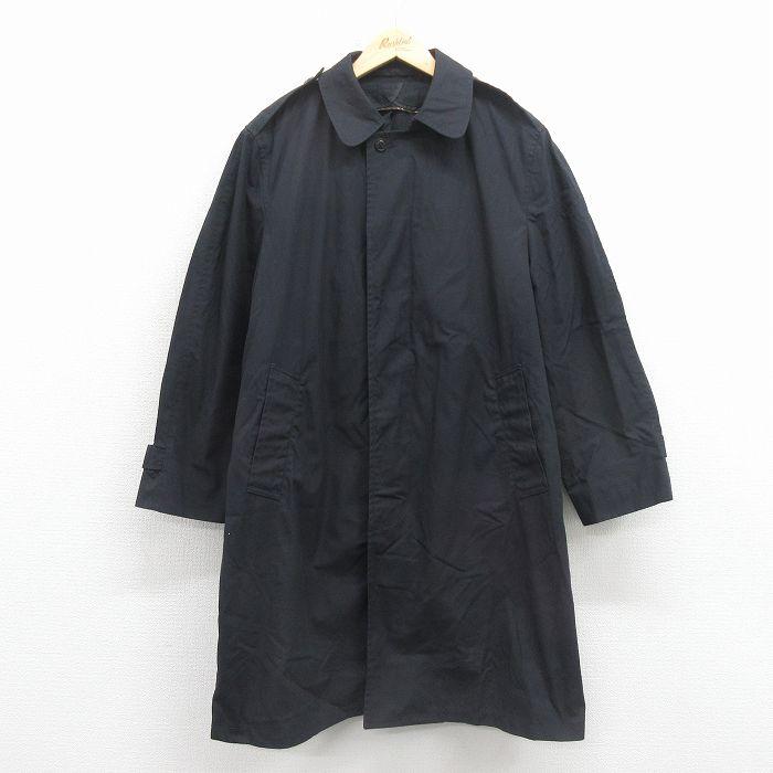 L/古着 長袖 ミリタリー コート メンズ 90年代 90s ロング丈 USA製 黒 