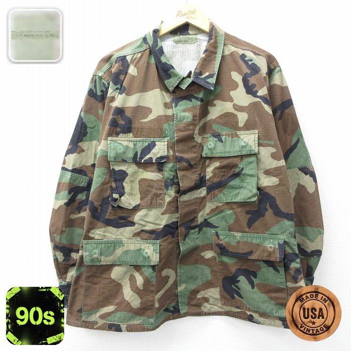 XL/古着 長袖 ミリタリー ジャケット メンズ 90年代 90s コンバット 