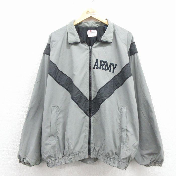 XL/古着 長袖 ミリタリー ナイロン ジャケット メンズ 90年代 90s