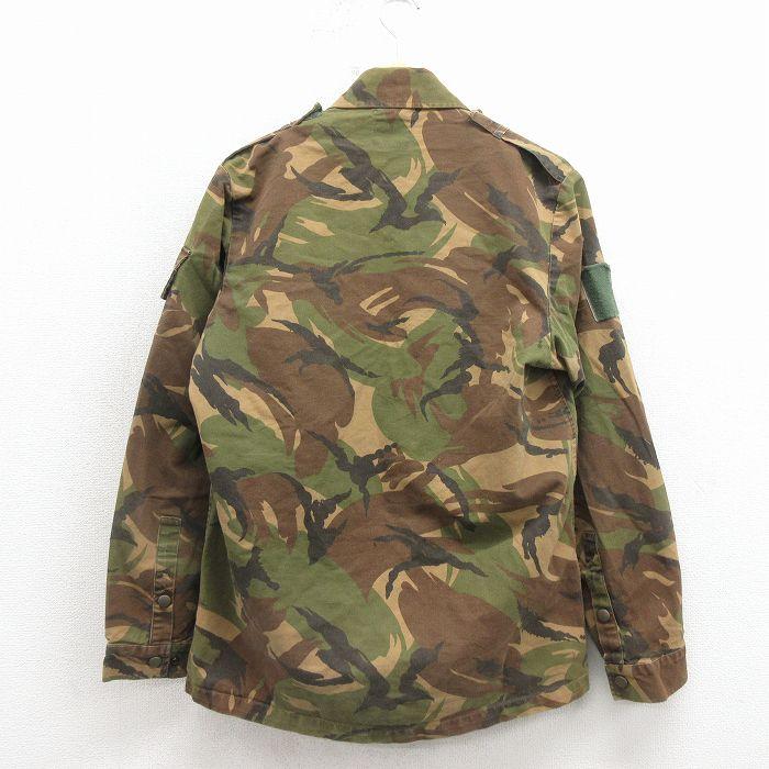 L/古着 長袖 ミリタリー ジャケット メンズ オランダ軍 茶他 迷彩 