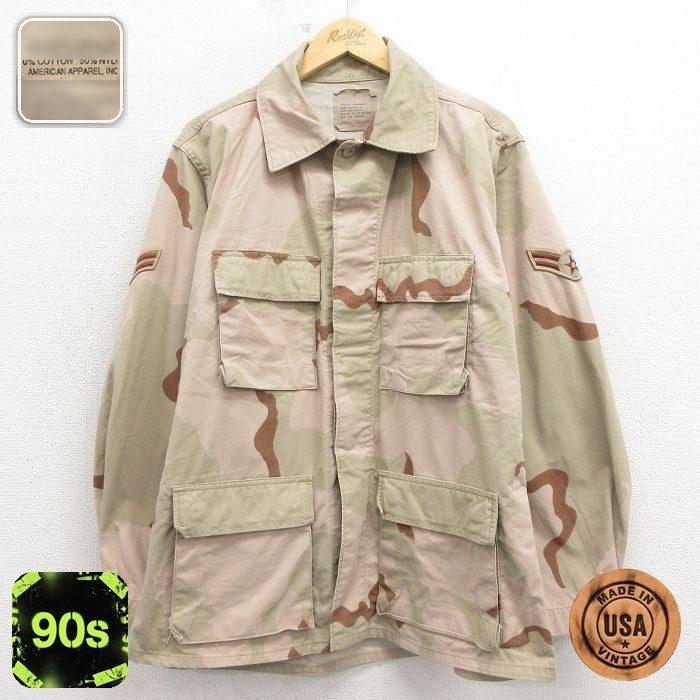 L/古着 長袖 ミリタリー ジャケット メンズ 90年代 90s コンバット 
