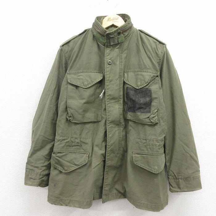 古着 ミリタリー ジャケット メンズ 80年代 80s 緑 内側キルティング L/古着 長袖 ミリタリー フィールド ジャケット メンズ 80年代 80s M