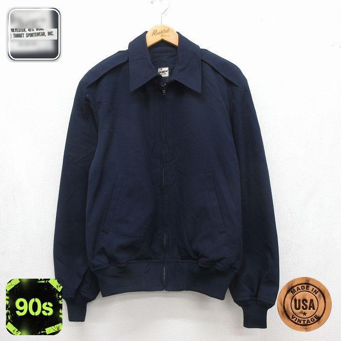 L/古着 長袖 ミリタリー ジャケット メンズ 90年代 90s USA製 ネイビー