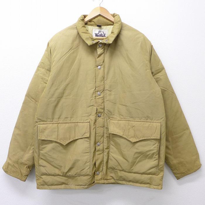 L 古着 長袖 ダウン ジャケット 80s ウールリッチ Woolrich ロクヨンクロス ベージュ カーキ sep23 中古 メンズ アウター Oudw 古着屋rushout 通販 Yahoo ショッピング