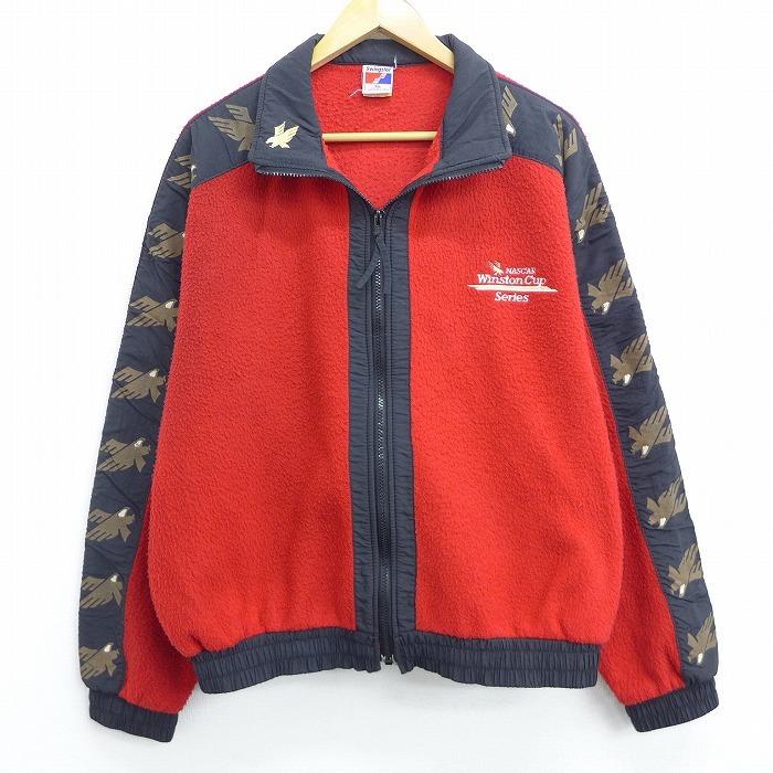 L 古着 長袖 フリース ジャケット 90s スイングスター Nascar ウィンストンカップ ラグラン 大きいサイズ 赤 レッド nov23 中古 メンズ アウター Oudw 古着屋rushout 通販 Yahoo ショッピング