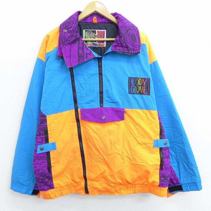 Xl 古着 長袖 ジャケット 80s ボディグローブ タロン マルチカラー 水色他 Spe nov23 中古 メンズ アウター Oudw1009 古着屋rushout 通販 Yahoo ショッピング