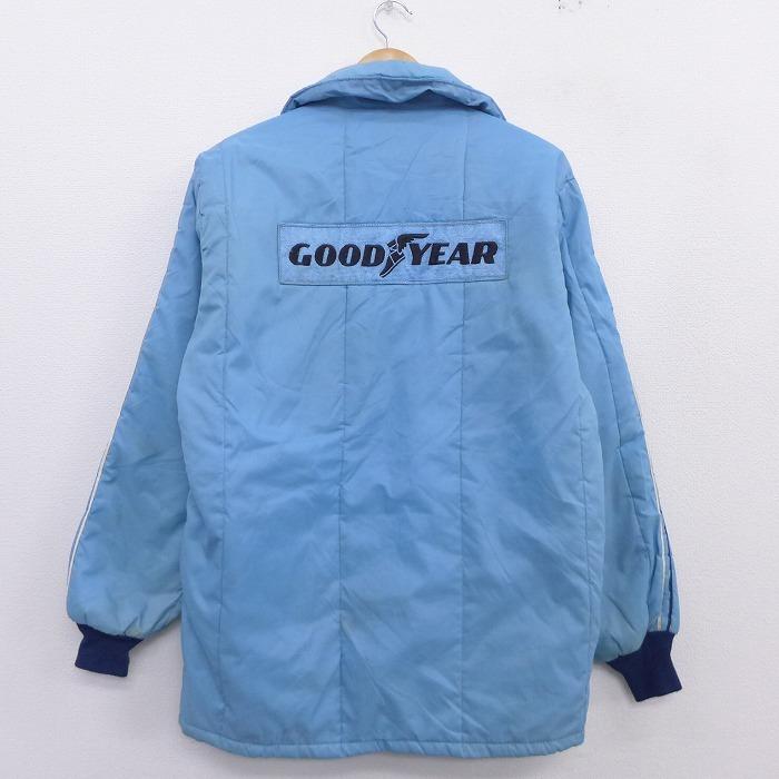 S 古着 長袖 キルティング ジャケット 80s Good Year 刺繍 水色 ライン Spe dec17 中古 メンズ アウター Oudw 古着屋rushout 通販 Yahoo ショッピング