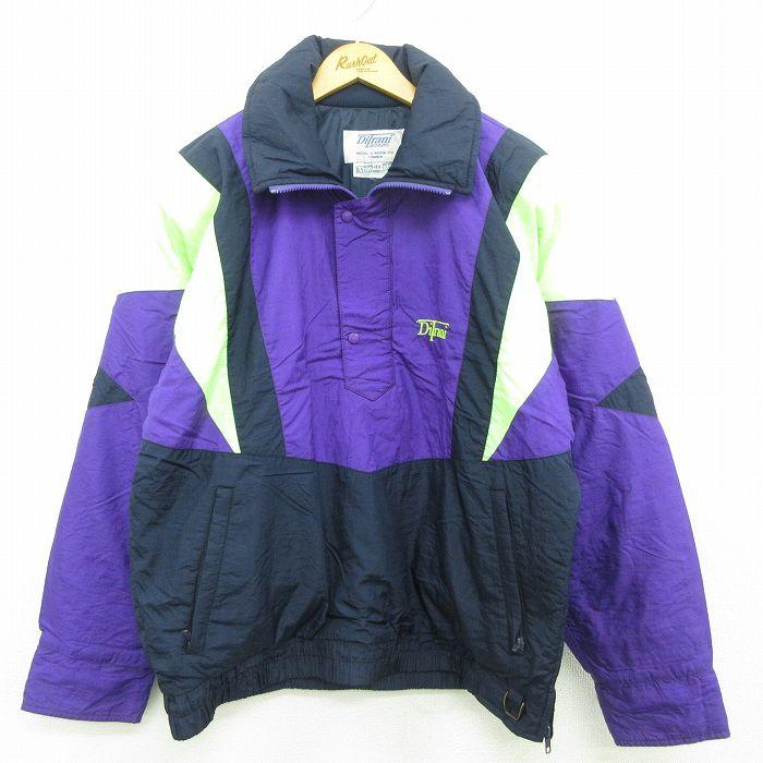 XL/古着 長袖 ハーフジップ ジャケット メンズ 90s DiTrani マルチ